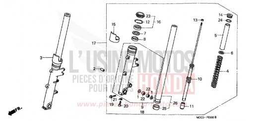 FORCELLA ANTERIORE CB1100SF1 di 2001